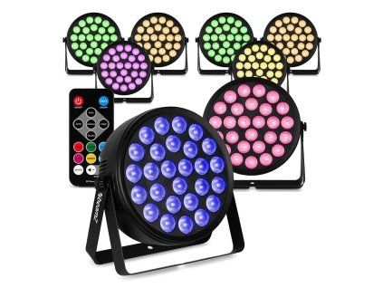 beamz bcc240 flat par 27x 4w rgbw 8 pc