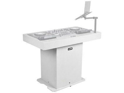 158876 ultimate dj podium workstation flight case set white