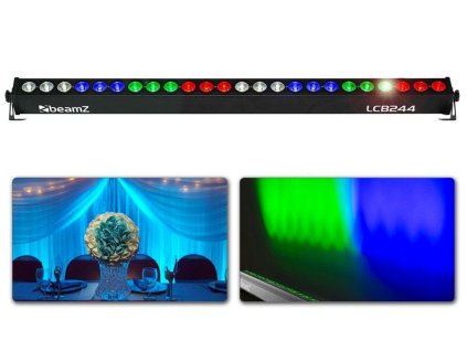 BeamZ LCB244 LED Bar svetelná lišta, 24x4W QCL, DMX