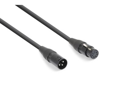 Power Dynamics CX106 DMX redukcia 3-pin XLR (M) - 5-pin XLR (F) 0,1m