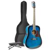 MAX SoloJam Westernová akustická gitara MAX s opierkou na nohy - Farba modrá
