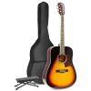 MAX SoloJam Westernová akustická gitara MAX s opierkou na nohy - Farba Sunburst