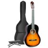 MAX SoloArt Klasická akustická gitara s podnožkou - Farba Sunburst