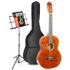MAX SoloArt Klasická akustická gitara so stojanom na noty - Farba hnedá