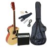 MAX ShowKit Sada elektrickej akustickej gitary so stojanom na noty - Farba natural
