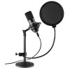 Vonyx CMTS300 set štúdiového USB mikrofónu, čierny