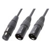 Power Dynamics CX140 kábel Y-splitter 2x XLR (M) - 1x XLR (F) 0,5m