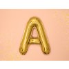 PartyDeco Fóliový balón písmeno A 35cm zlatý