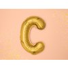 PartyDeco Fóliový balón písmeno C 35cm zlatý