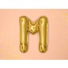 PartyDeco Fóliový balón písmeno M 35cm zlatý