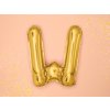PartyDeco Fóliový balón písmeno W 35cm zlatý