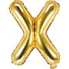 PartyDeco Fóliový balón písmeno X 35cm zlatý