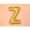 PartyDeco Fóliový balón písmeno Z 35cm zlatý