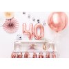 PartyDeco Fóliový balón číslo 4, 35cm ružovo zlatý