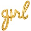 PartyDeco Fóliový balón Girl zlatý 77x70cm