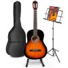 MAX SoloJam Westernová akustická gitara so stojanom na noty a gitaru – Farba Sunburst