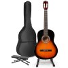 MAX SoloArt Klasická akustická gitara so stojanom a opierkou nôh - Farba Sunburst