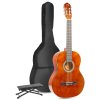 MAX SoloArt Klasická akustická gitara s podnožkou - Farba hnedá