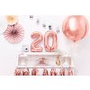 PartyDeco Fóliový balón číslo 2, 35cm ružovo zlatý