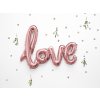 PartyDeco Fóliový balón Love 73x59cm ružovo zlatý