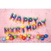 PartyDeco Fóliový balón Happy Birthday 340x35cm rainbow