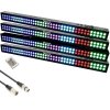 BeamZ LED Bar Set so 4x LCB803 RGB LED Bar a 3 DMX káble