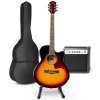 MAX ShowKit Sada elektrickej akustickej gitary so stojanom na gitaru - Farba Sunburst