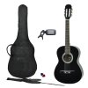 MAX SoloArt Sada klasickej akustickej gitary so stojanom na noty - Farba čierna