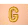PartyDeco Fóliový balón písmeno G 35cm zlatý