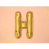 PartyDeco Fóliový balón písmeno H 35cm zlatý