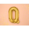 PartyDeco Fóliový balón písmeno Q 35cm zlatý