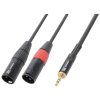 151411 cx70 3 cable 2 x xlr male 3 5 mm stereo 3 0m