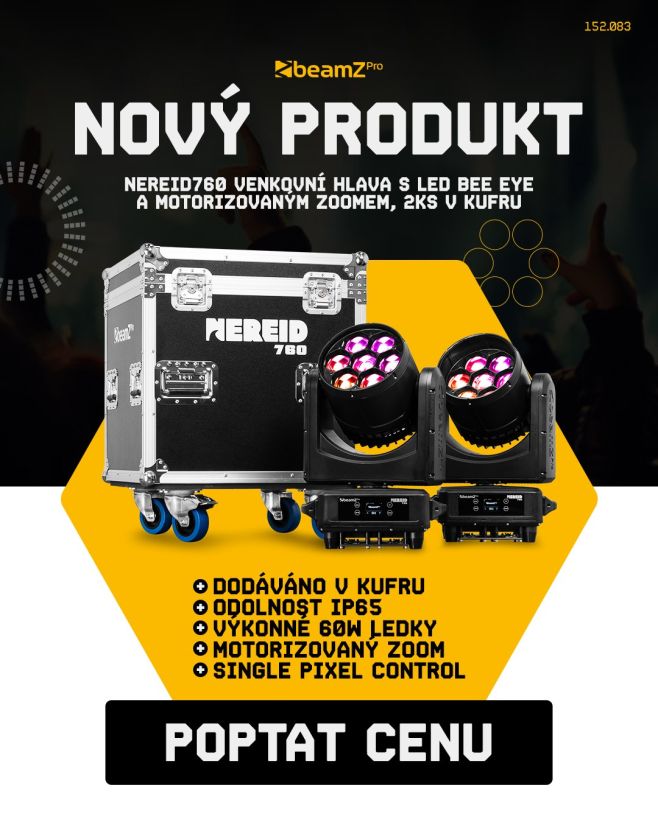 Mrkněte na nové otočné hlavy se zoomem značky BeamZ Professional 👀 Této značce se nyní věnujeme i velkoobchodně – zboží...