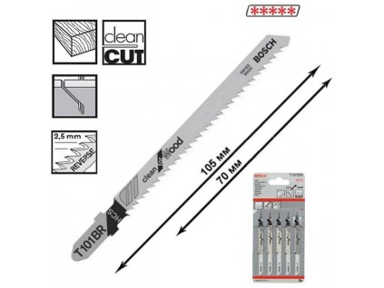 Pílový list T 101 BR Clean for Wood Bosch 2608630014