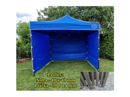 nuzkovy party stan 3x3 m ekspand 3 boky