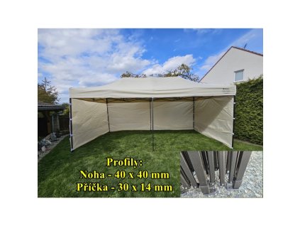 nuzkovy party stan 3x6 m ekspand 3 boky 6