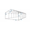 PAVILON, PARTY stan, Zahradní stan, ALTÁN 5x10 m - PVC 550gr./m2 - extra zesílená konstrukce