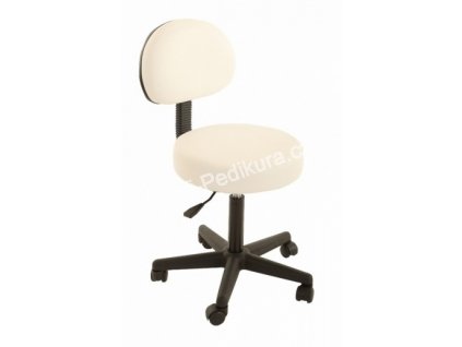 Taburet s opěrkou - béžový