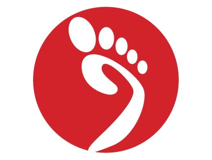 Samolepka okrúhla stopa 10cm červená