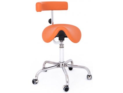 Stolička CLINE F DENTAL - tvarovaný sedák, otočná opierka, podnož tvaru f
