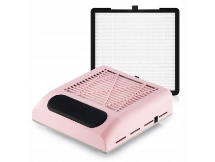 Pochlaniacz pylu 80W kasetowy bezworkowy z filtrem ROZOWY (2)