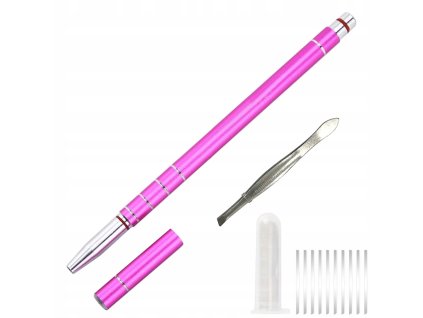 Kadeřnická tužka Razor pro konturování vousů v růžové barvě
