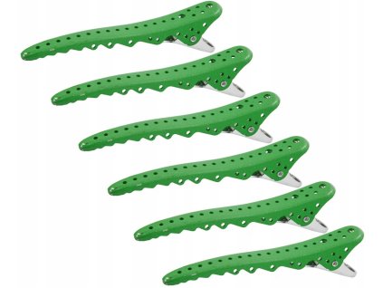 Kadeřnické sponky do vlasů zelené