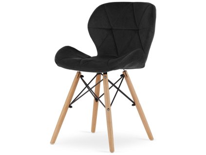 Krzeslo tapicerowane VASTO BLACK VELVET [11533] 1200