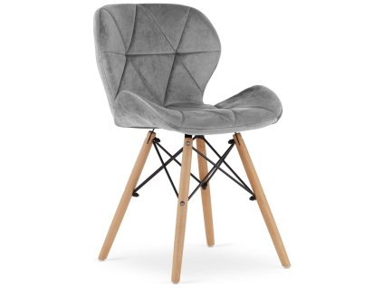 Krzeslo tapicerowane VASTO GREY VELVET [11559] 1200