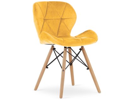 Krzeslo tapicerowane VASTO MUSTARD VELVET [25719] 1200