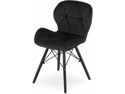 Krzeslo tapicerowane VASTO BLACK VELVET SMOKE [11051] 1200