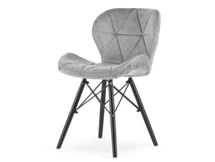 Krzeslo tapicerowane VASTO GREY VELVET SMOKE [11081] 1200