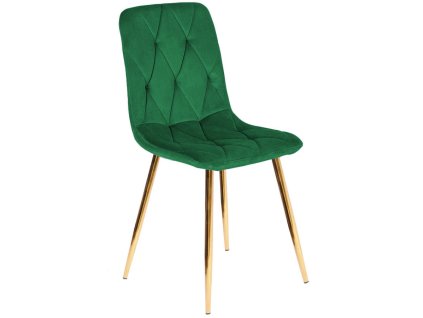Krzeslo tapicerowane BORGO VELVET GREEN GOLD [20310] 1200