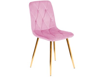 Krzeslo tapicerowane BORGO VELVET PINK GOLD [13011] 1200